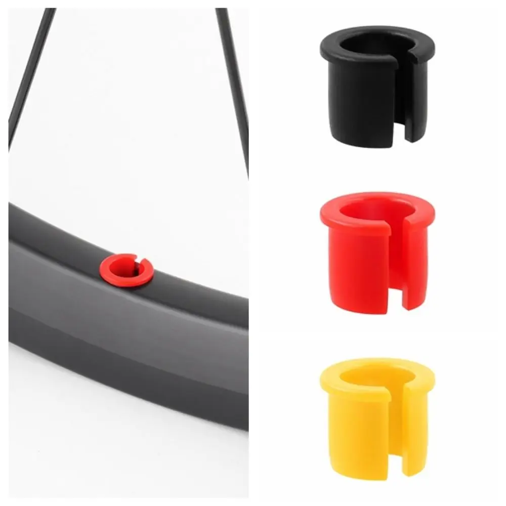 4pcs Lightweight Bike Schrader Valve Rim Plug Wheel Rim Plastic Bicycle Valve Hole Adapter Practical Mini