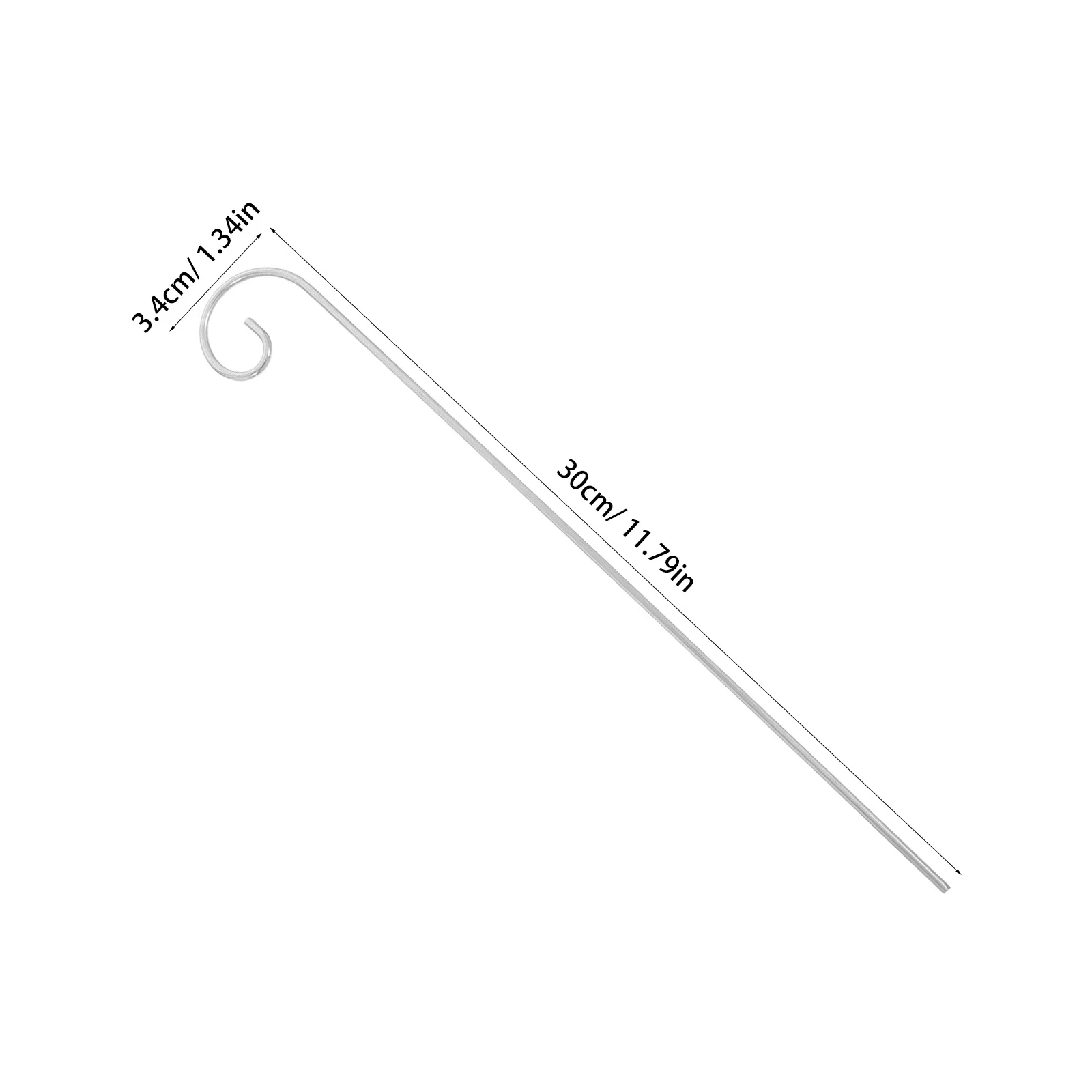 20 قطعة خطاف الراعي طويل القامة للغاية متعدد الاستخدامات أوتاد معدنية خارجية لمغذيات الطيور الفوانيس خطاطيف ملصقات النبات خطافات الراعي