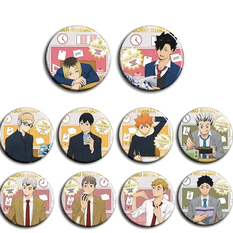 Hinata Shouyou Kageyama Tobio Sawamura Daichi Tanaka Ryuunosuke Two-dimensional Animation Peripheral Badges  Enamel Badges Pins