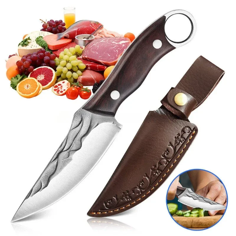 

Stainless Steel Boning Knives Handmade Forged Fruit Slicing Knife Meat Cleaver Kitchen Fish Knife Cooking Knife