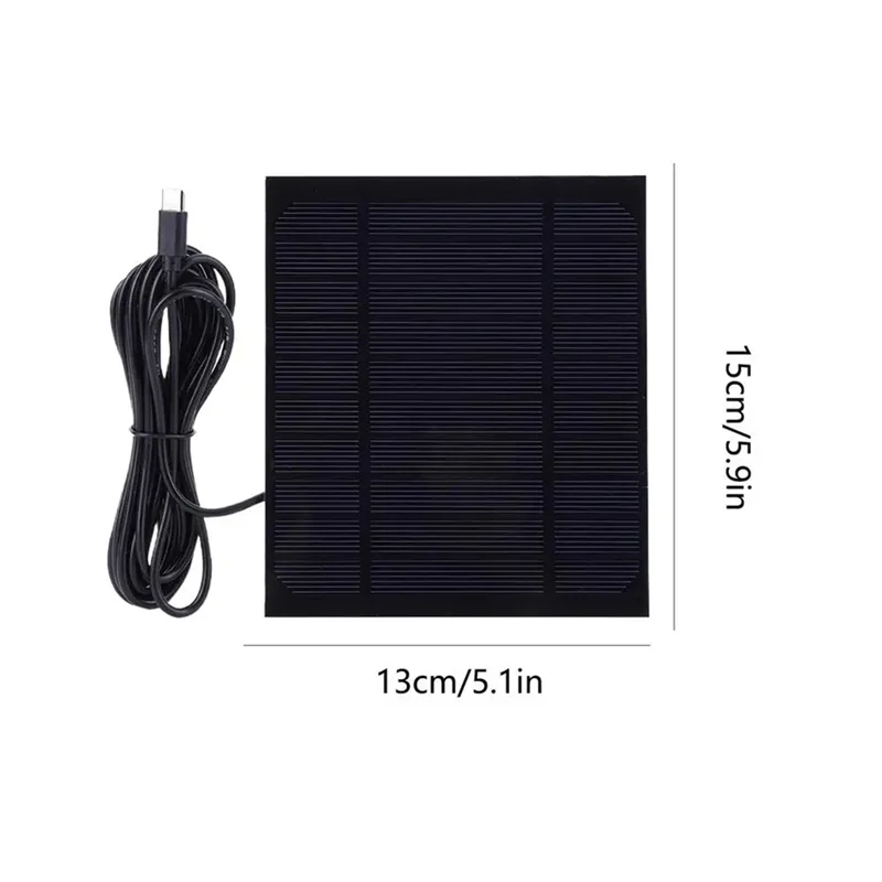 Promotion! 6W Solar Panel Waterproof Outdoor Hiking And Camping Portable Doorbells Security Cameras Lights Charging Panel Type-C - view 6