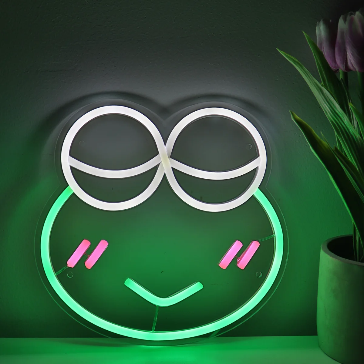 

1pc Froge LED Wall Neon Art Sign USB Power 5V Low Voltage Safe Night Light For Shop Bar Event Pub Decoration 9.37''*9.02''