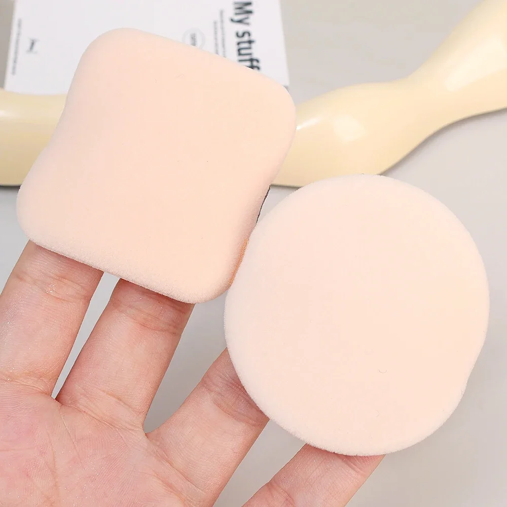 Sopro de pó facial profissional, base líquida, veludo macio, cosméticos, formato redondo, pó solto, maquiagem, beleza, ferramentas coreanas