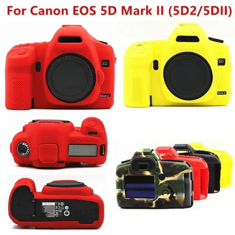 Bolsa protectora de silicona para Canon EOS R8 R10 R6 R7 M50 90D 60D 800D 1300D 6d2 5D 6D Mark II 5dii 5D2 T7i T6 T8i