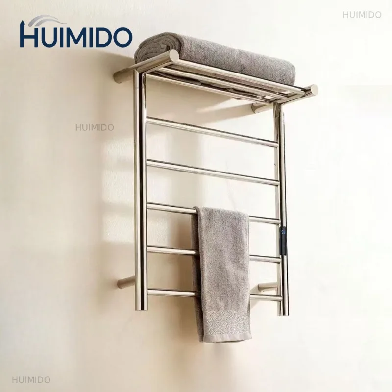 Electric Towel Rack Stainless Steel Constant Temperature Storage Drying Towel Racks Headed Bathroom Accessories