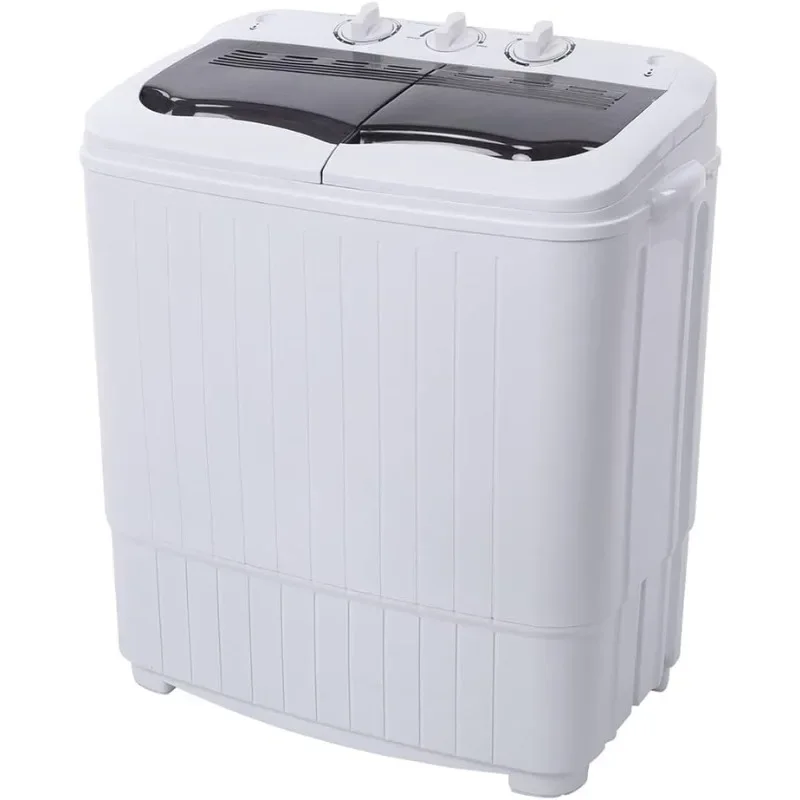 Winado 15LBS Portable Washing Machine, Compact Mini Washer Machine & Dryer Combo, Built-in Gravity Drain, Small Twin Tub Washer