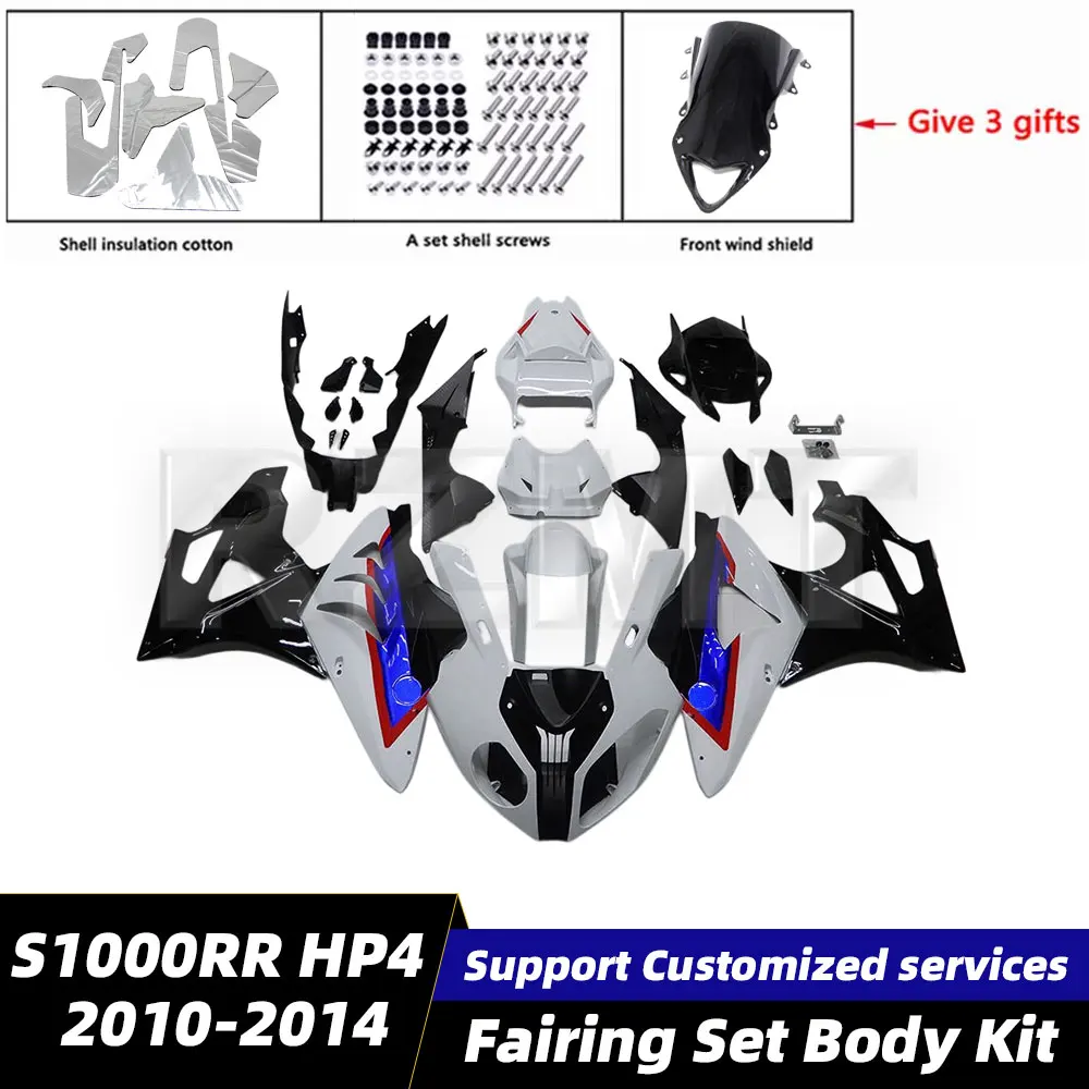 

Motorcycle Set For BMW S1000RR HP4 2010-2014 Fairing Body Kit Decoration Plastic Guard Plate Accessories Shell B1012-108a
