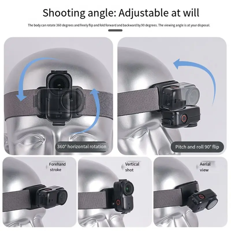 Y23A-Secure Hands-Free Mount Headband For Osmo Nano Adjustable Head Strap To Capture Every Exciting Moment