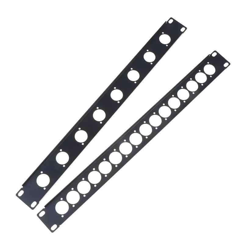 New 1U Rack Patch Metal Panel 4 8 12 16 Way Channel Flight Case Mount For XLR Connecctor Speaker Jack Audio Cable Plug Socket view 5