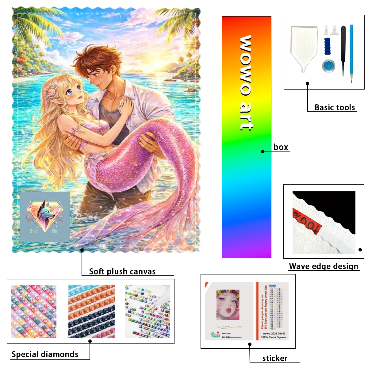 

【Piu Diamond Art】RESCATANDO A UNA SIRENA100% resin FD+ab+cr Diamond Stamping Kit Perfect Masterpiece worth Buying