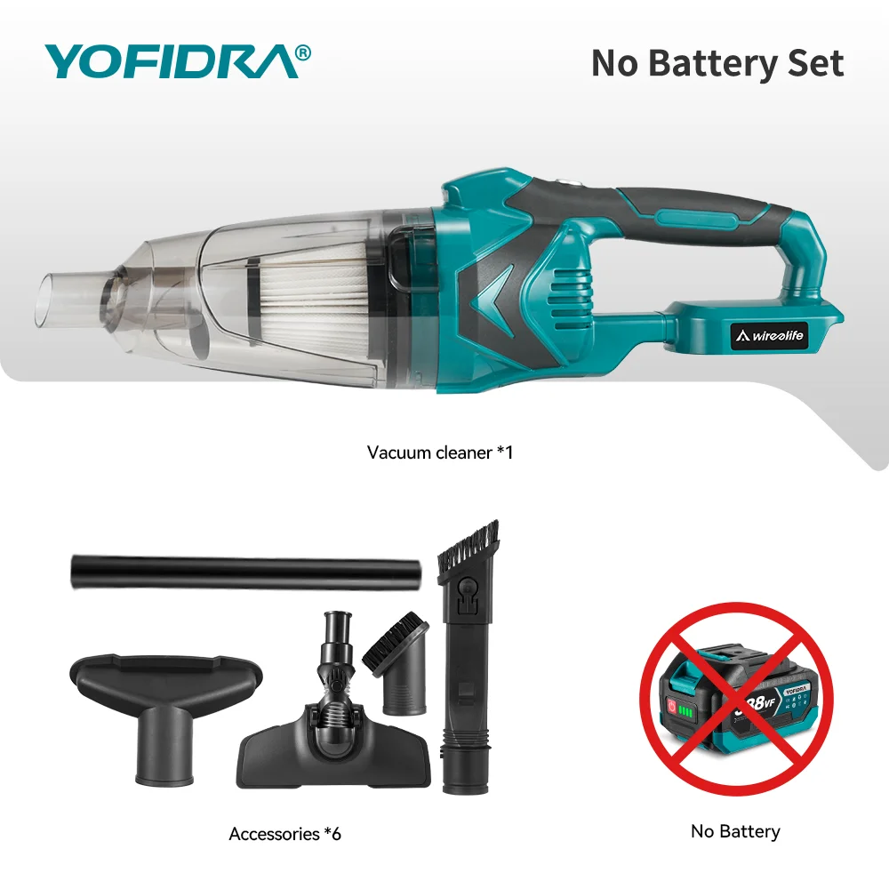 YOFIDRA 5 in 1コードレスハンディ電動掃除機、マキタ18Vバッテリー