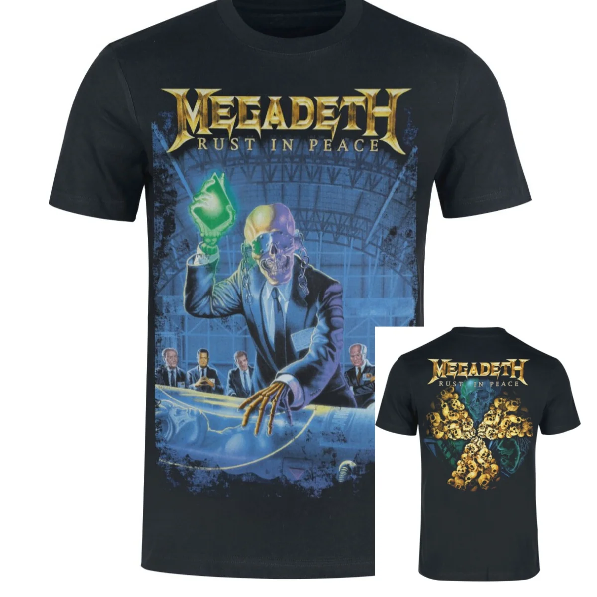 Neues Megadeth T-Shirt für Männer und Frauen, Vintage-Metal-Rock-Band-Grafik-T-Shirt, 100 % Baumwolle, Sommer-Streetwear-Top – Detail 4