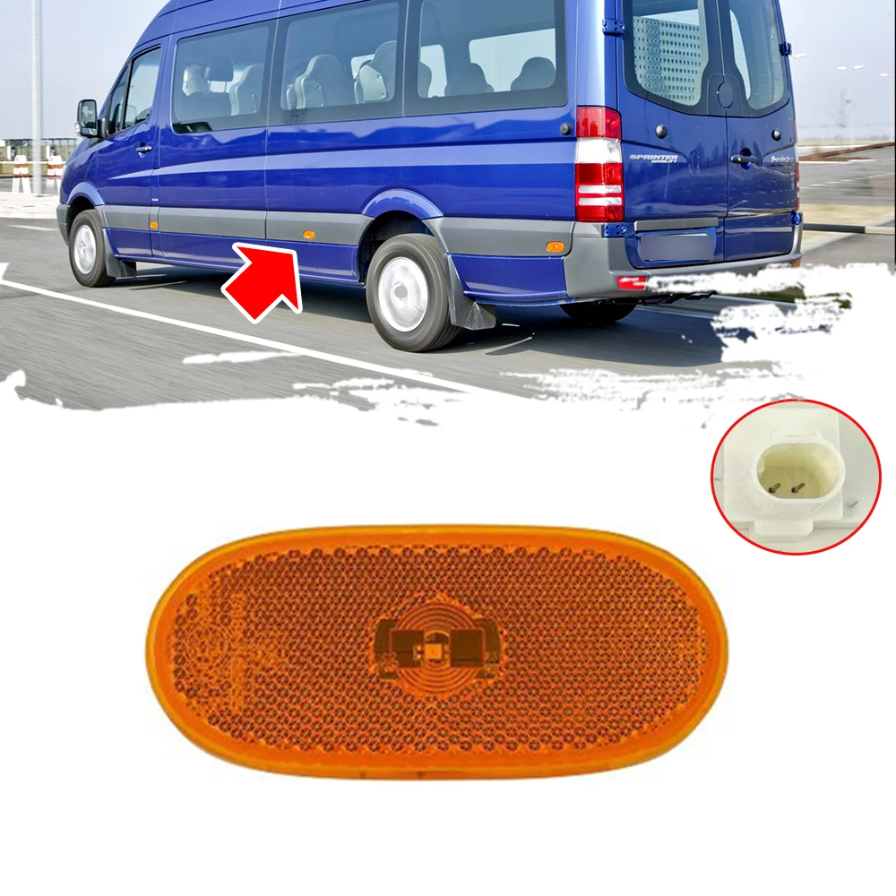 

1pcs Guard Indicator Flasher Repeater Light Lamp For Mercedes Benz Sprinter W906, 2006-2016 Volkswagen Crafter 2E 2F