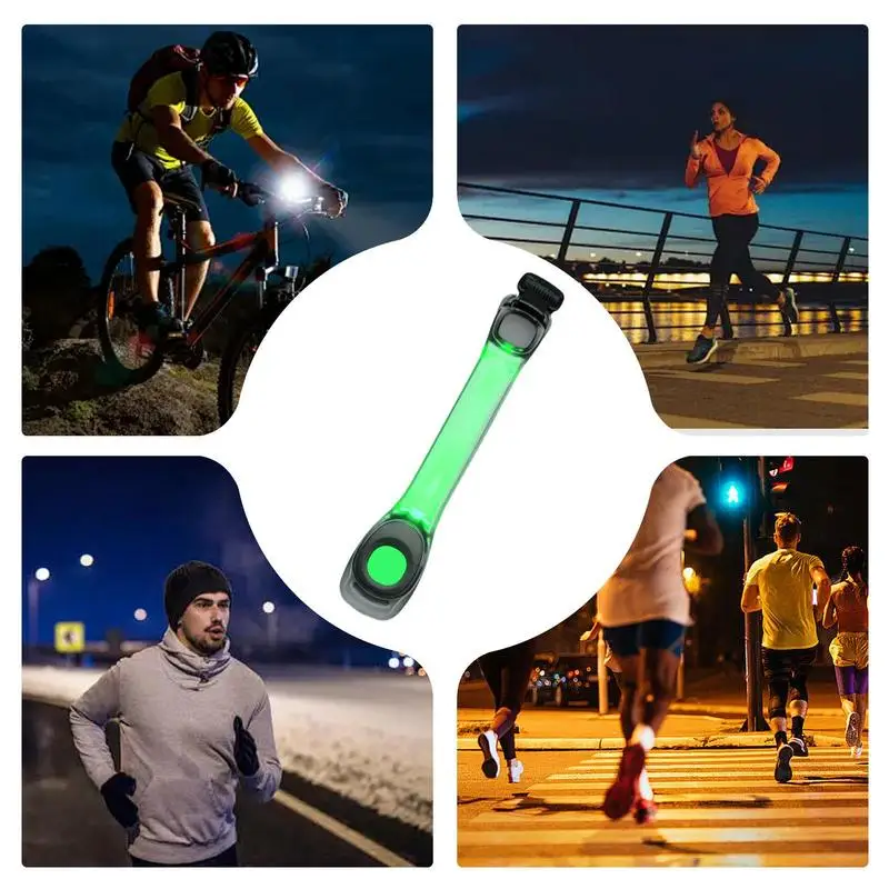 LED Wristband Adjustable Wearable Wrist Flashlight High Visibility Reflective Wrist Bands Night Running Safety Gear For Kids