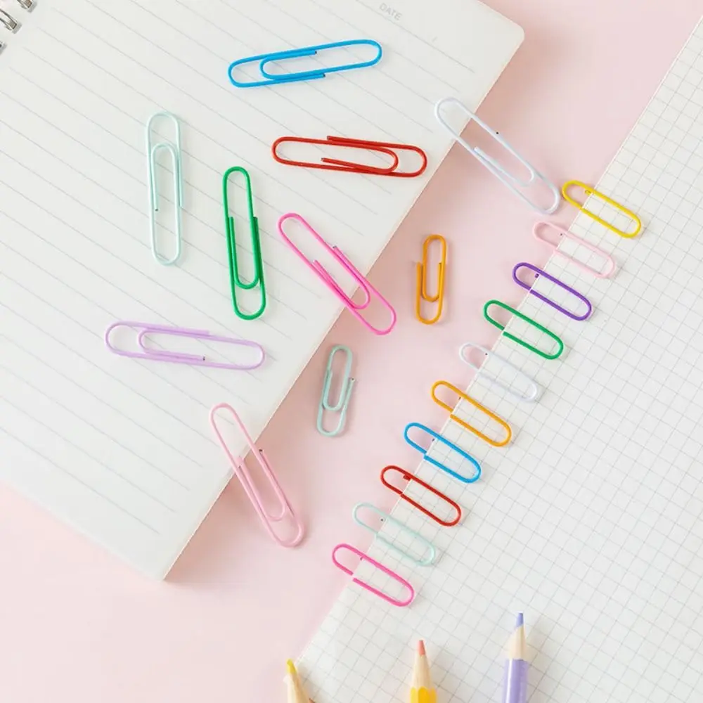 

50PCS Mini Creative Metal Paper Clips Alloy Colored Bookmark Clip Binding Binder Clamps Binding