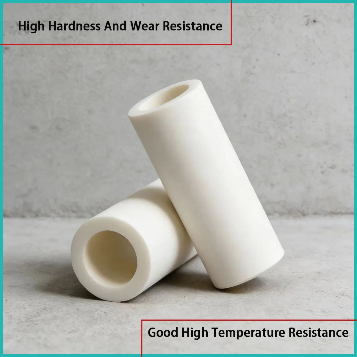 Inner diameter: 0.6-10mm alumina ceramic short tube used in chemical, metallurgical, electronic