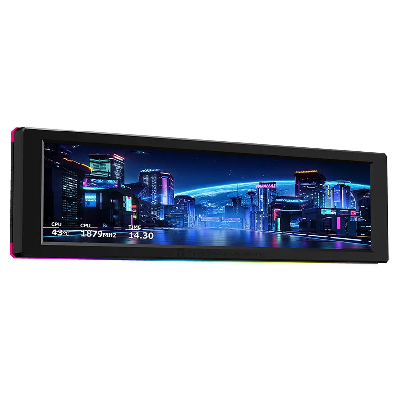 Thermalright TROFEO VISION 9.16 ARGB LCD Chassis secondary screen,Magnetic design/1920*480 resolution IPS smart display view 3
