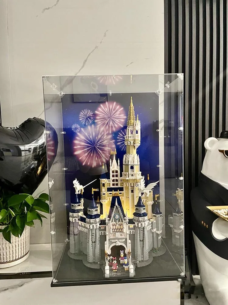 

Theme Acrylic display case For LEGO 71040, Display Box for The Disney Castle Building Blocks model