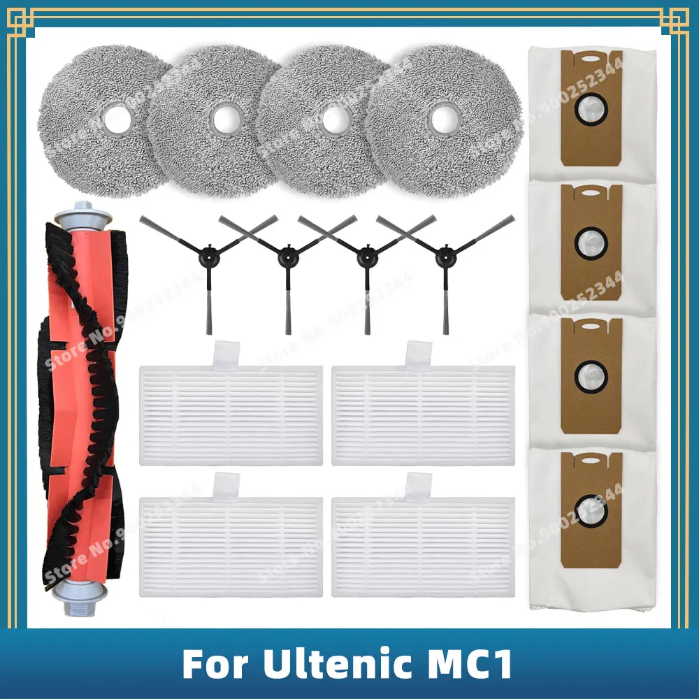 Accesorios de repuesto para Robot aspirador Ultenic MC1, cepillo lateral principal, filtro Hepa, almohadilla para mopa