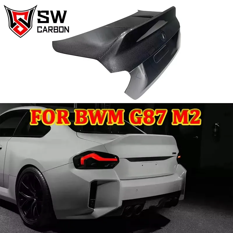 Dry Carbon Fiber CSL Style G87 M2 Trunk Lid for BMW G87 M2 Car Rear Trunk Replacement Parts Racing Lightweight Kit