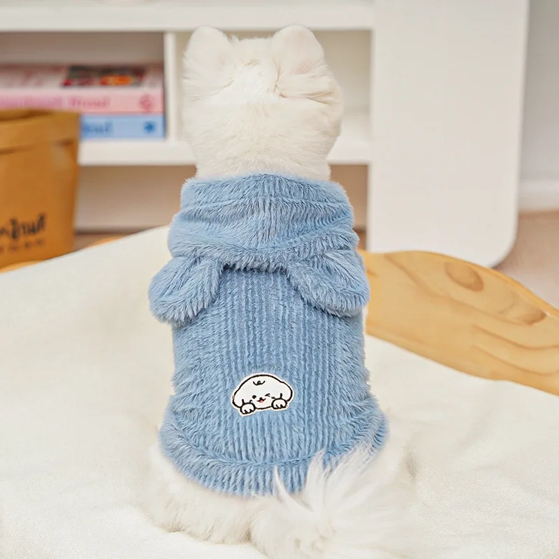 

XS-4XL Dog Costume Fleece Cat Hooded Coat Soft Cozy Plush Vest Puppy Winter Overall for Small Medium Large Dog High Quality