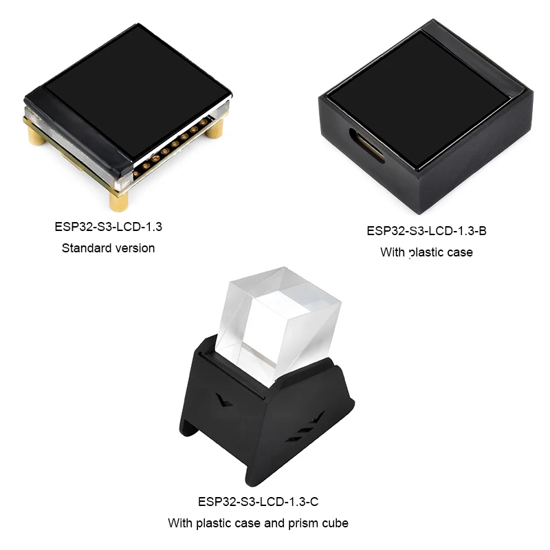 ESP32-S3 1.3 Inch LCD Development Board N16R8 240x240 ST7789V2 Screen QMI8658 6 Axis IMU WiFi BLE5 Type-C Battery Charging Port