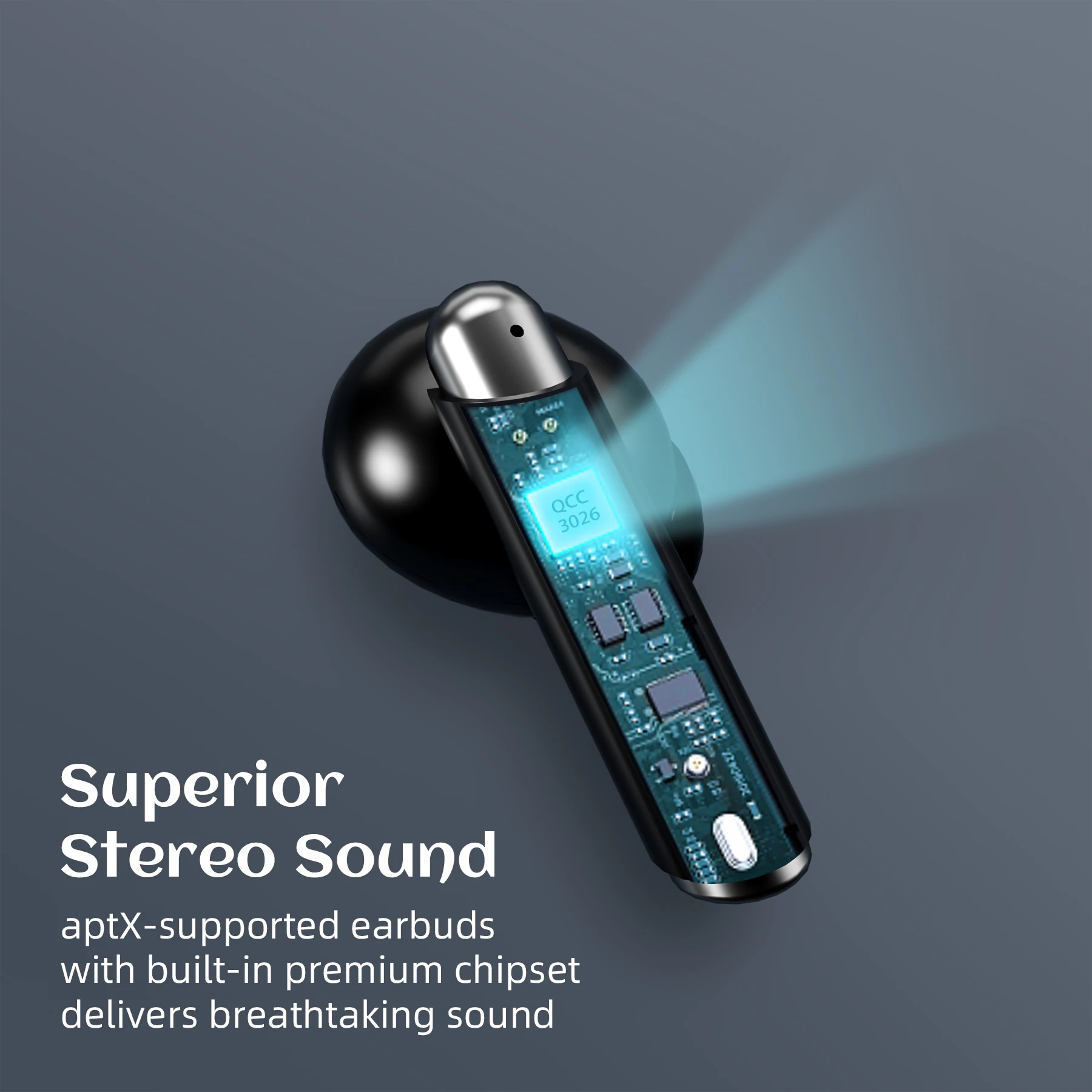 스마트 컬러 스크린 무선 블루투스 노이즈 캔슬링 헤드폰, 초장시간 배터리 수명 및 무지연 게이밍 헤드폰