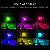 Car Mini USB LED Light Touch Switch Colorful LED Car Music Sound Control Auto Change Mode USB Light Decoration For Car Computer