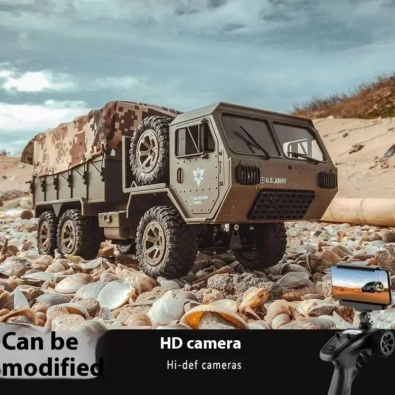 FY004A 45cm Rc Crawler Truck Remote Control Vehicle Model 6x6 Drive Optional Camera Toys For Boy Military Model Gift