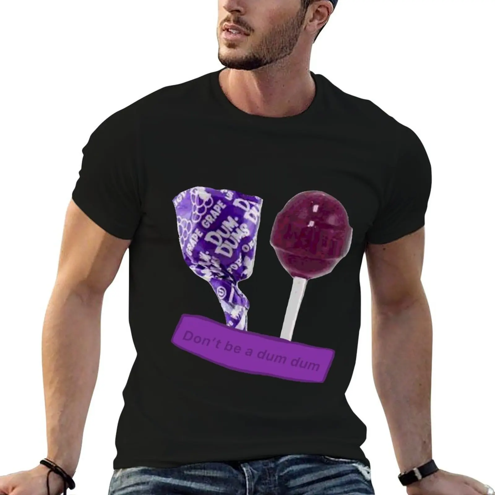 

Grape Lollipop Don't be a dum dum T-Shirt t shirt man cotton t shirts for man cotton soft t shirts designer T-shirt