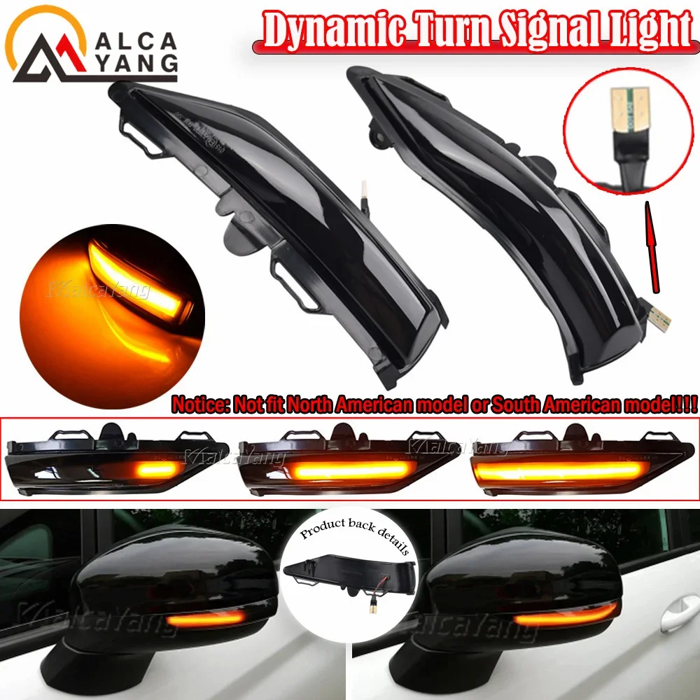 For Ford Fiesta MK7 VII 2019 2020 / UK MK8 VIII Dynamic Turn Signal Light LED Side Rearview Mirror Sequential Indicator Blinker