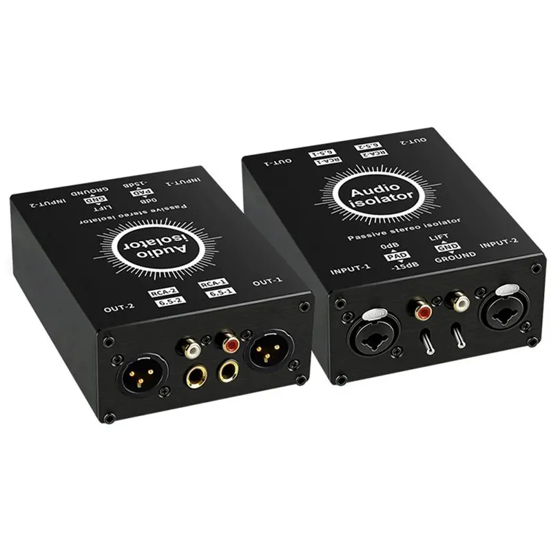 

Аудиоизолятор B92B-RCA, фильтр шумов 6,35 мм XLR, подавитель помех для ПК, переходник «мама-папа», устраняет общемодовое заземление