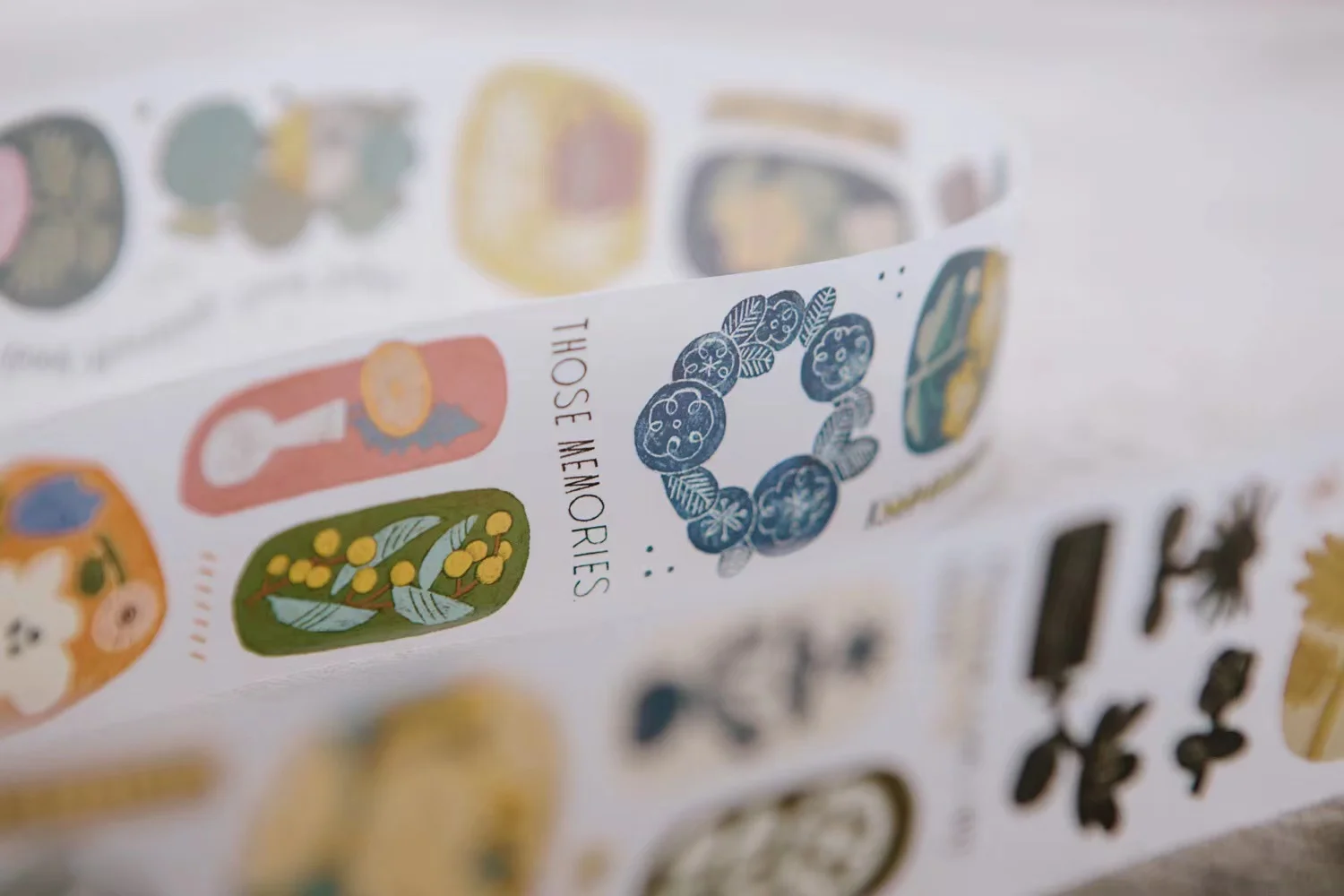 Vintage Ours Retro Floral Washi PET Tape for Card Making DIY Scrapbooking Plan Decorative Sticker