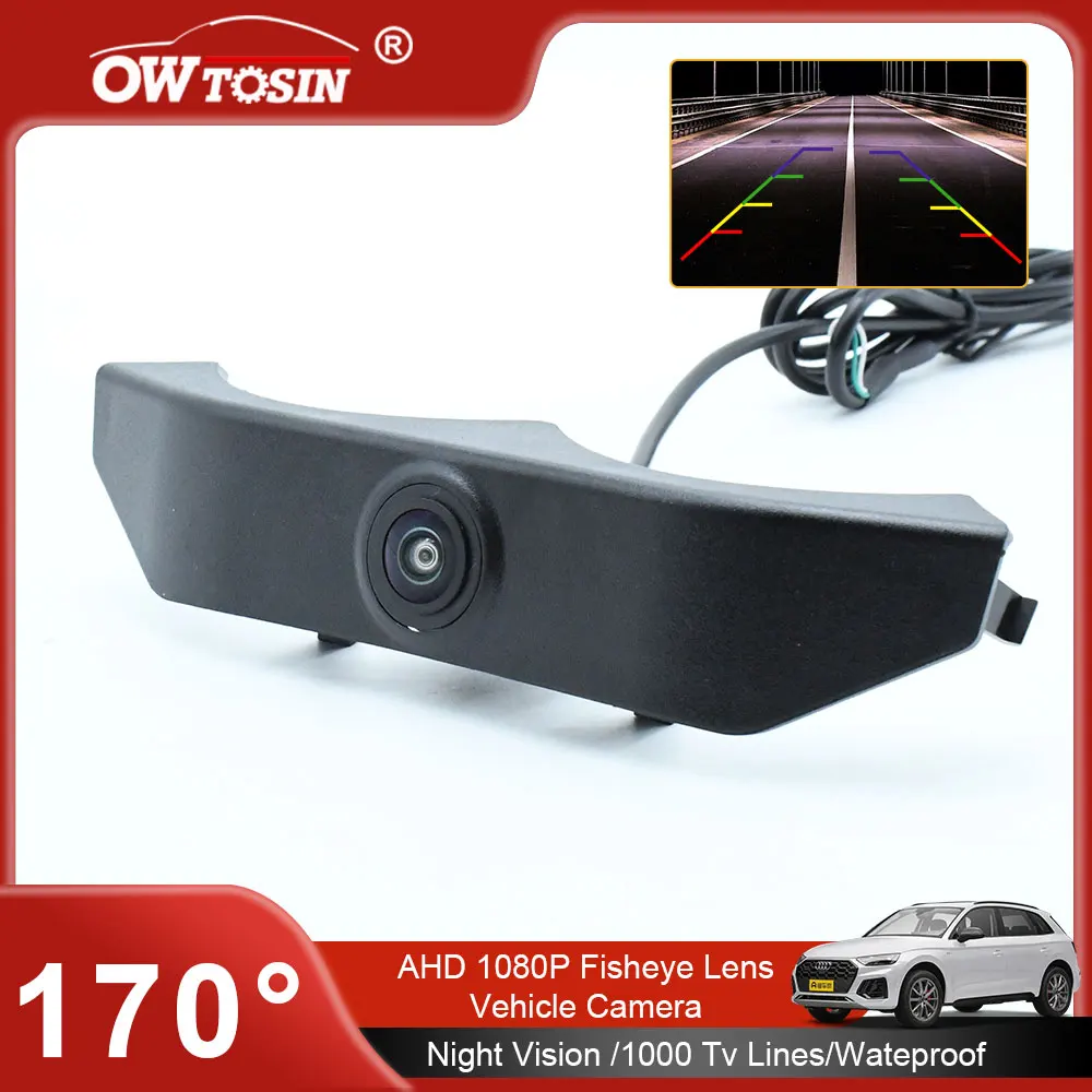 

170° Fisheye Lens CVBS/AHD 1080P Car Front Camera For Q5 Q5L 2021 2022 2023 2024 ( fashionable) Vehicle Logo Front View Camera