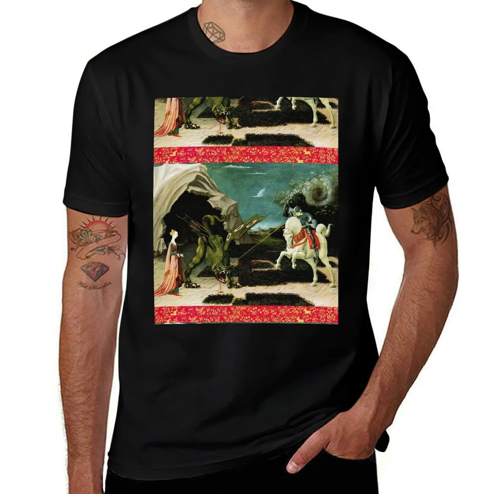 

Saint George, Dragon and Princess by Paolo Uccello T-Shirt t shirts for man pack white T-Shirt