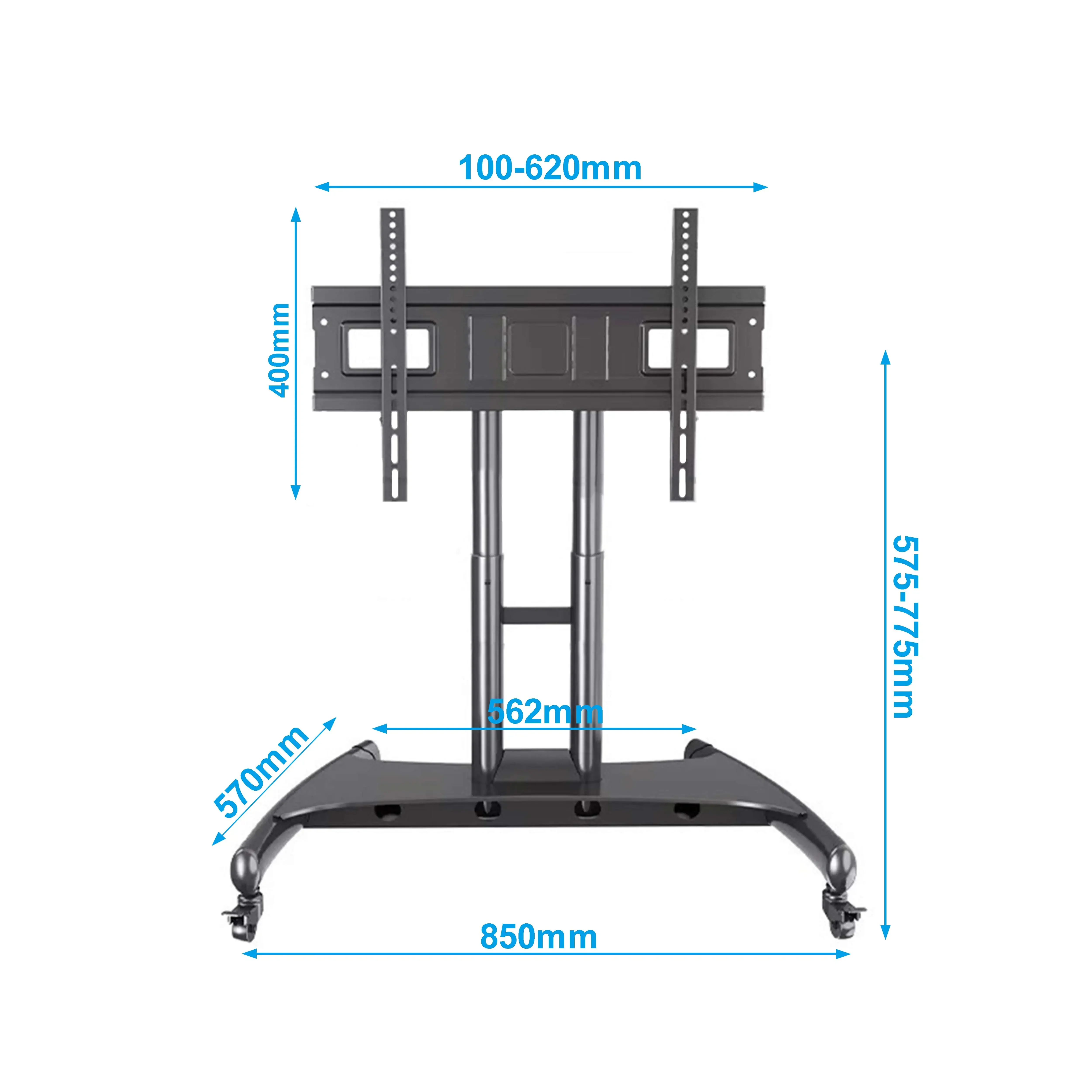 Soporte de pantalla de suelo para TV, pantalla plana de 32 a 70 pulgadas, abatible hacia arriba, de 0 a 90 grados, Moderno