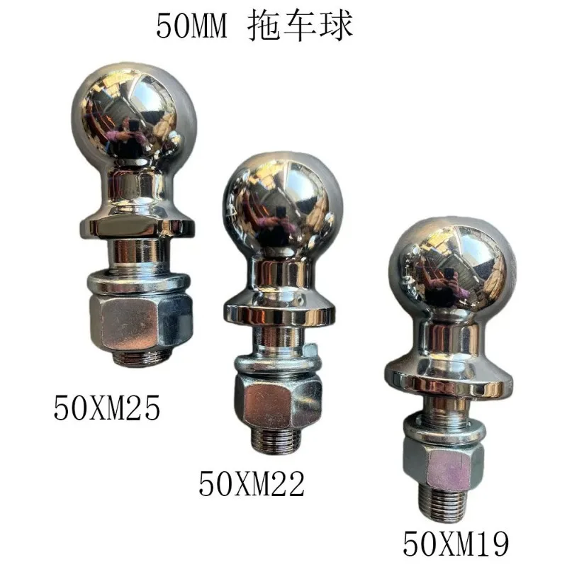 50mm Trailer Hitch Ball M25 Thread 5000LBS Heavy‑Duty Towing Ball Connector For Car RV Yacht Trailer