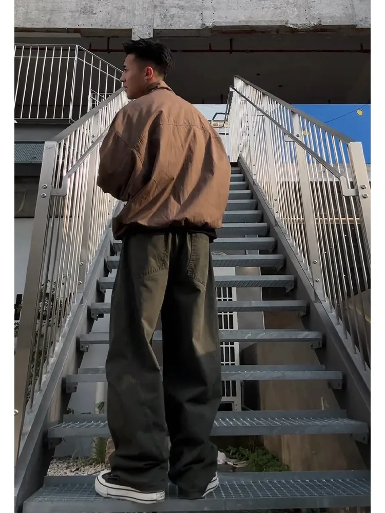 

American Sle MA Flight Jaet Men's ort Coat Knife Sve Stand Collar Baseball orm Wear Resistant Tumble Dryer