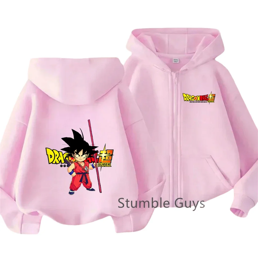 

Spring Fall Girls Dragon Ball Zipper Hoodie Kids Hoodie Goku Sweatshirt Boys Kakarot Super Saiyan Clothes