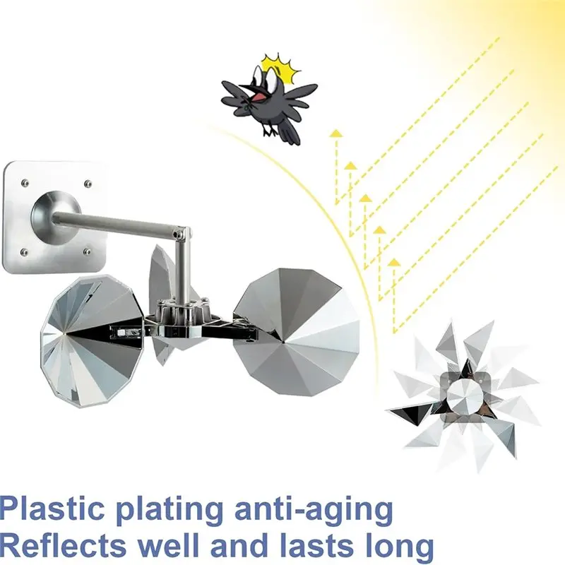 Bird Scare Reflective Device, Bird Reflector Keep Pigeons And Sparrows Etc Away For Outdoor Use Boats Roofs Gardens