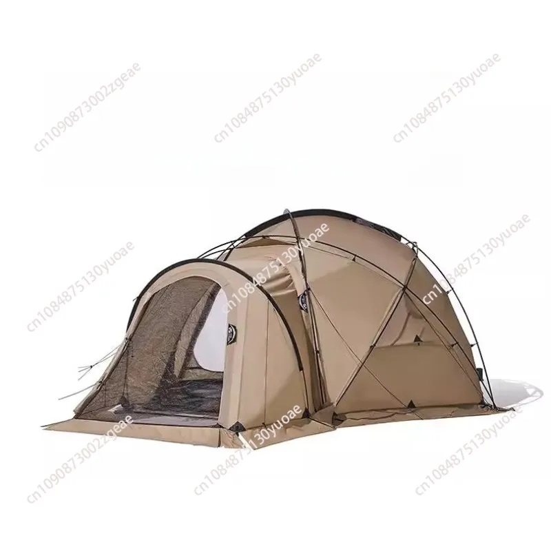 High Quality Outdoor Fashion Design Luxury Portable Foldable All Season Family Aluminum Rod Canvas Dome Tent