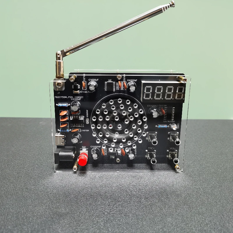 DIY FM Radio Electronic Kit Soldering Practice Project 87–108 MHz Tunable Frequency Digital Display RDA5807M PAM8403 Amplifier