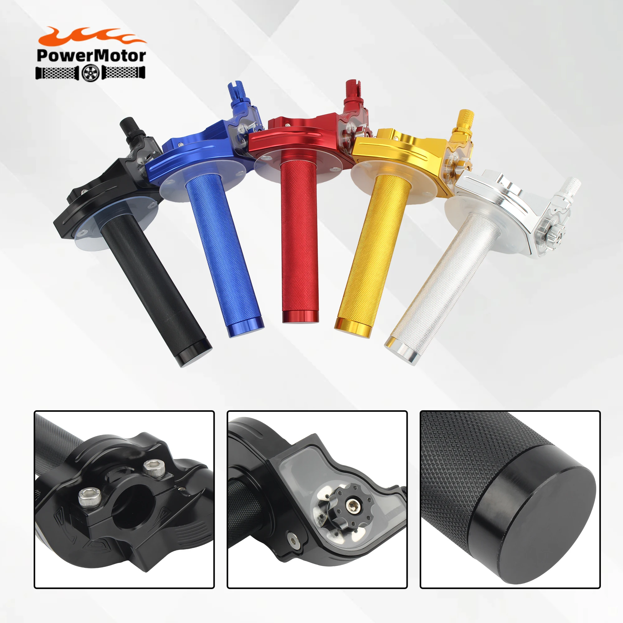 

7/8" 22mm Universal Motorcycle Accelerator Throttle Twist Grips Handlebars For Motocross Moped Scooter Bike CNC Aluminum Parts
