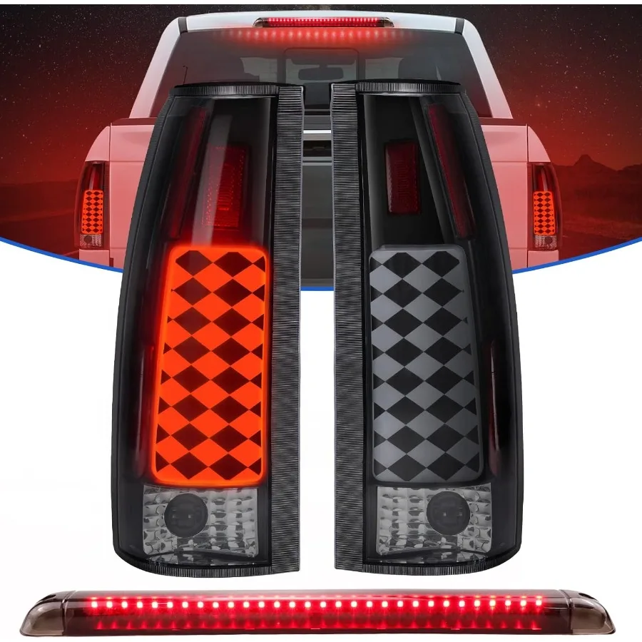 

LED Tail Lights with 3rd Brake Light Kit for Chevrolet and GMC C K 1500 2500 Suburban 9299 Chevrolet Tahoe 9599 GMC Yukon 9299