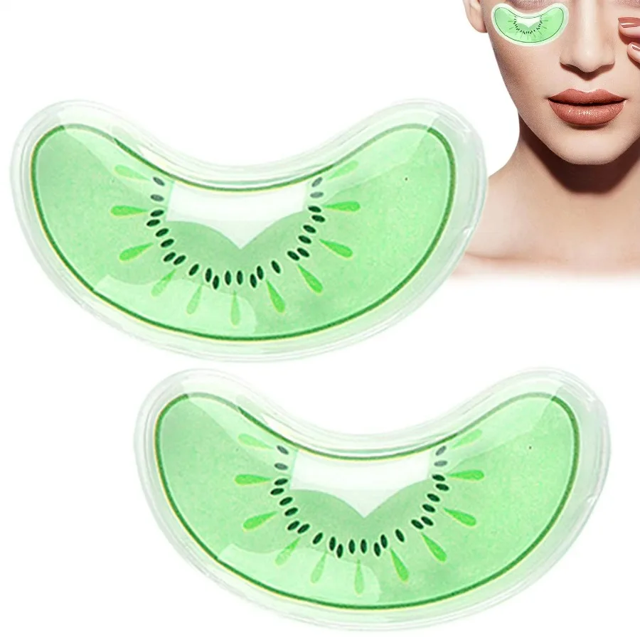 2Pcs Reusable Gel Eye Patches, Hydrogel Under-Eye Mask for Puffiness & Dark Circles, Skincare Tool for Women Travel Sleep