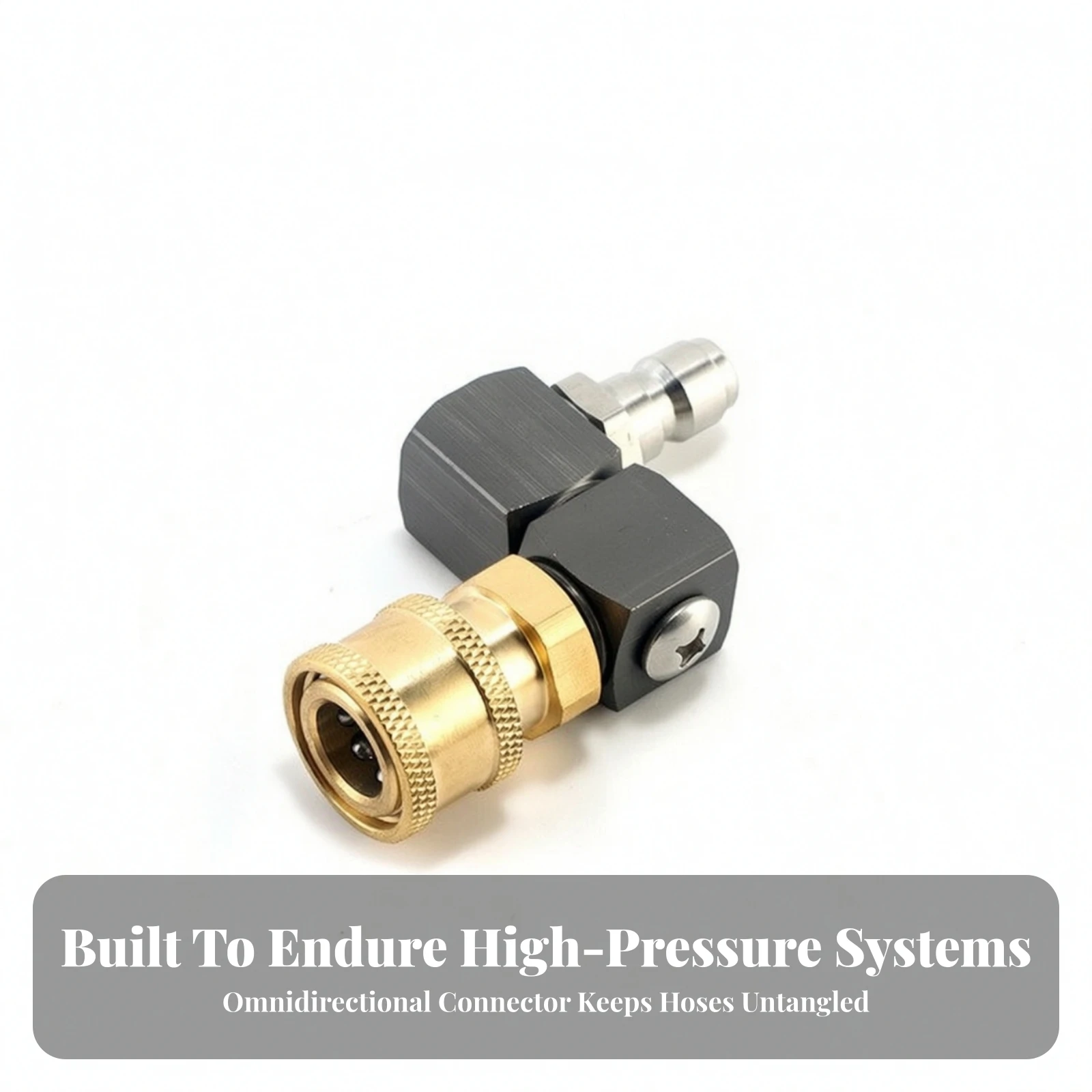 Quick Connector with Swivel Joint Easy Connection Rotating Quick Connector Coupler Sturdy Fitting Solid for Car Wash
