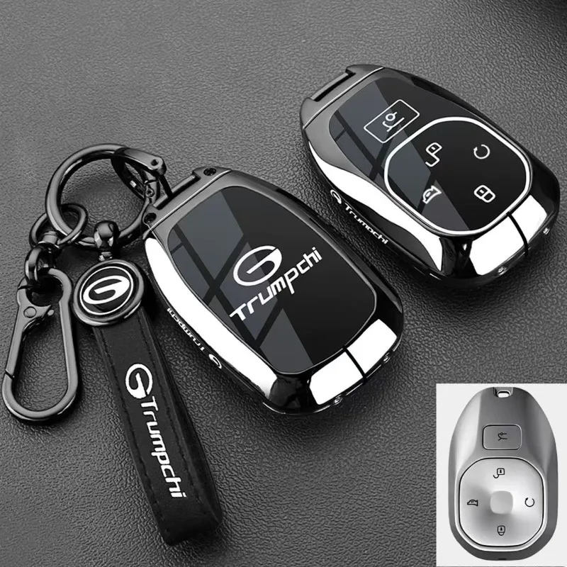 Key Fob Cover for 2026 GAC Trumpchi Xiangwang S9/GS3 YingSu/Xiangwang S7, Heavy Duty Metal KeyCase Shell with Keychain