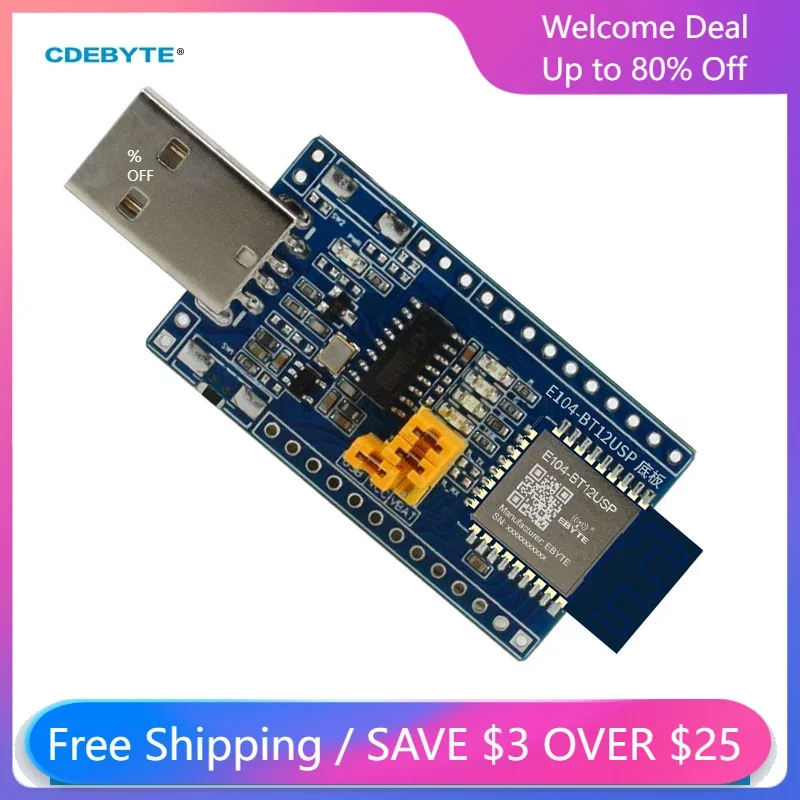 TLSR8253F512 TTL/USB SIG Mesh Networking Module CDEBYTE E104-BT12USP-TB Bluetooth Test Board Kit Intelligent Tmall Genie Control