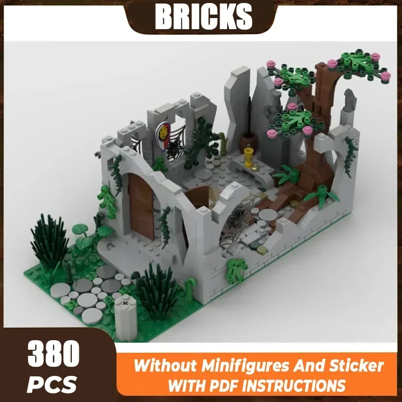 

Moc Building Blocks The Ruined Church of the Lion King Model Technical Bricks DIY Assembly Castle Series Toys For Child Gifts