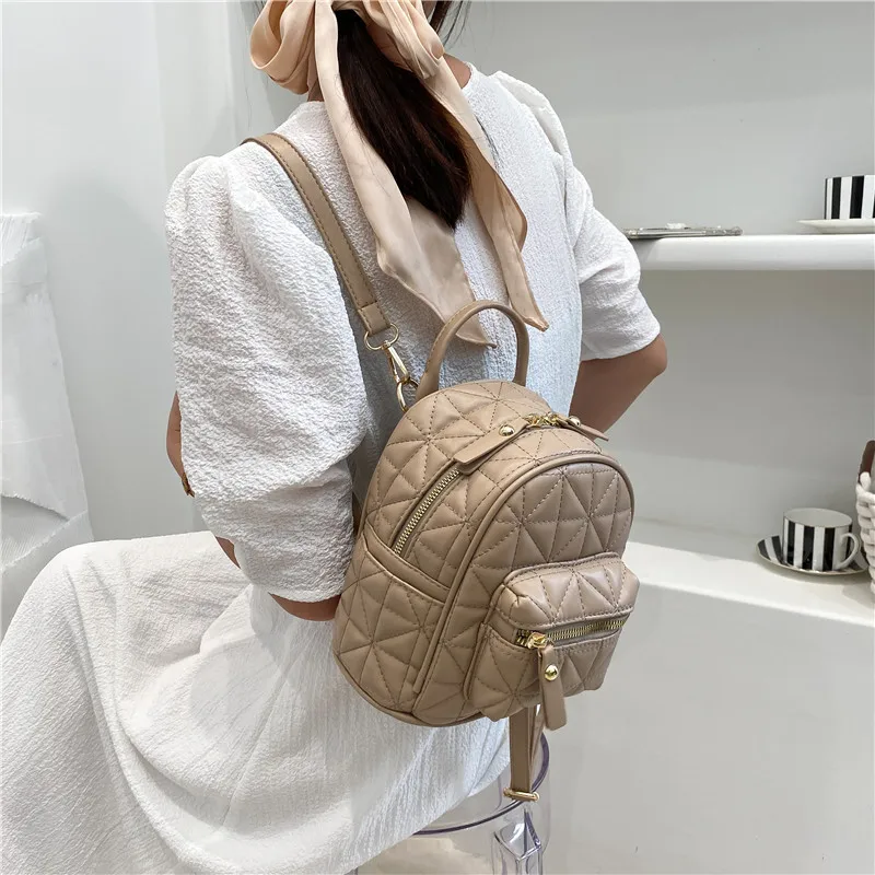 PU Leather Ladies Phone Pouch Mini Backpack for Women Purses Small Simple Female Shoulder Bag Multi-Function Crossbody Handbags